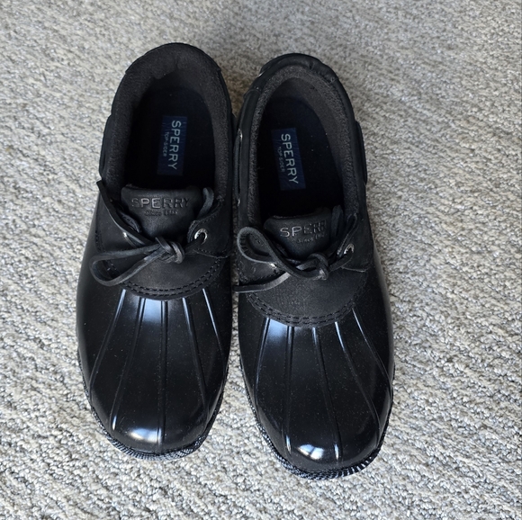 Sperry Saltwater 1 Eye duck shoe, size 9, black - Picture 1 of 5